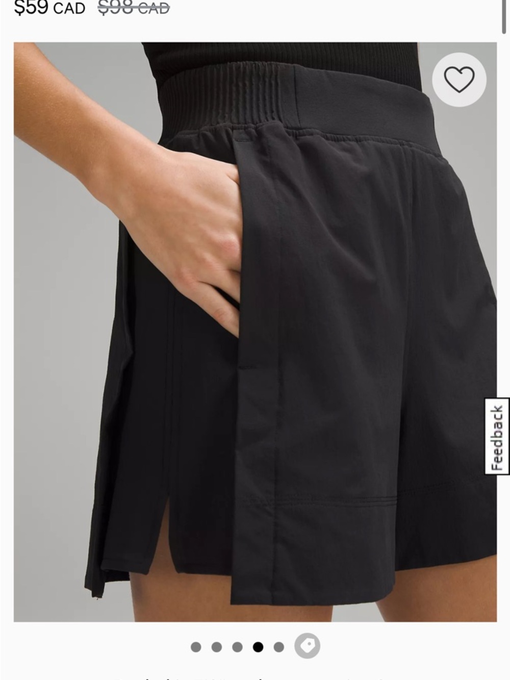 NWT lululemon athletica Stretch Woven Relaxed-Fit High Waisted Short 4”